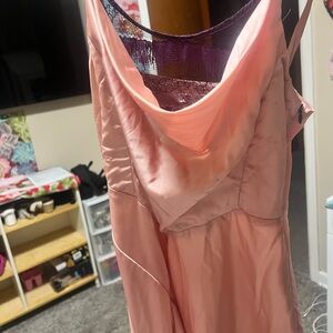 Elegant Pink Satin Dress